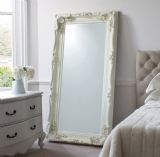 Georgette French Cream Carved Leaner Mirror